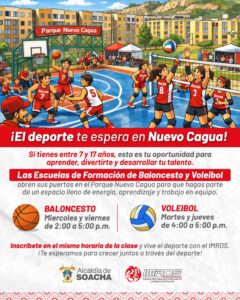 Escuelas deportivas del IMRDS abren espacios de formación para niños y jóvenes en el Parque Nuevo Cagua