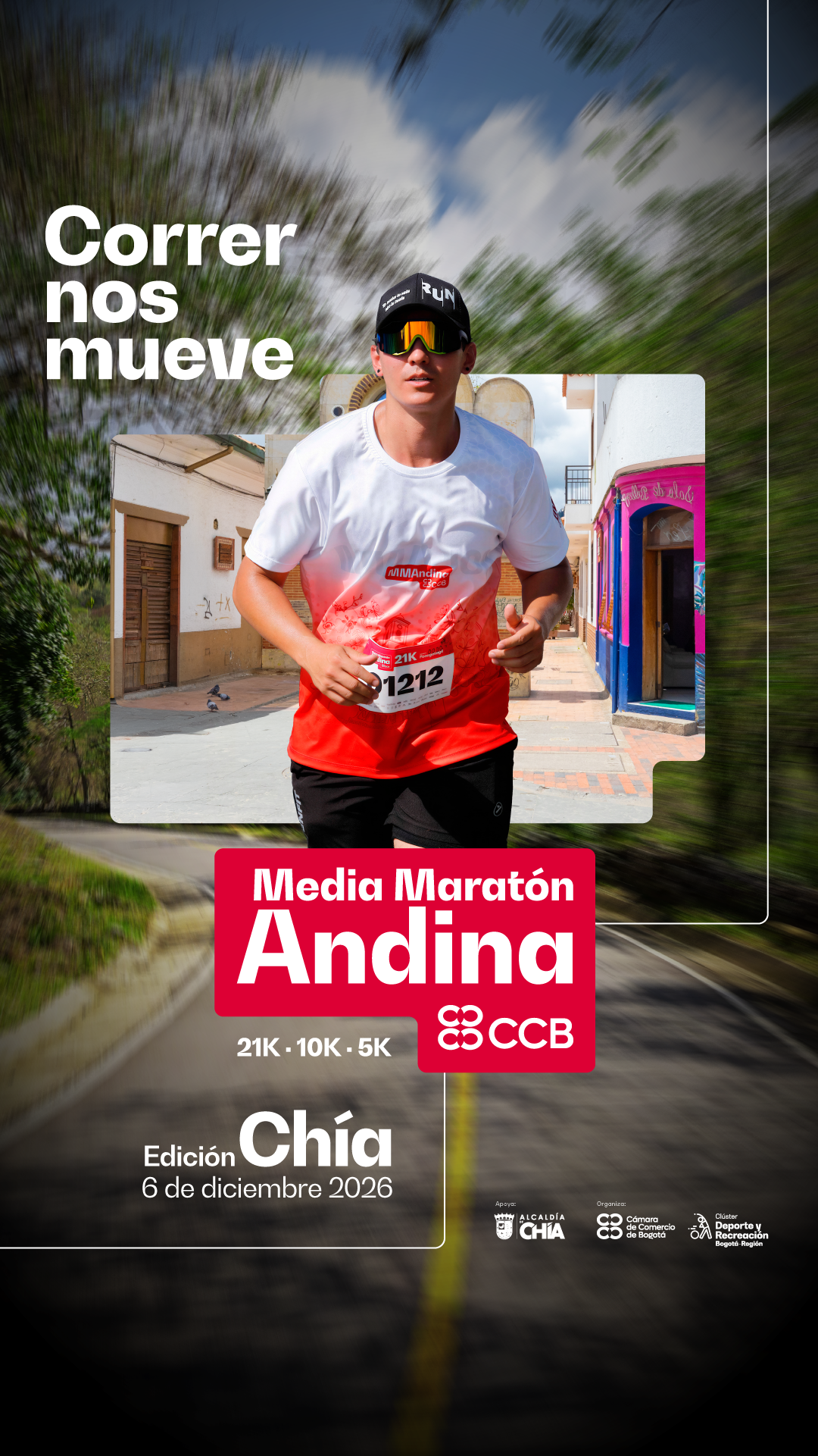Abren inscripciones para la Media Maratón Andina CCB 2026, que se correrá en Chía el 6 de diciembre